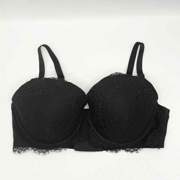Victoria’s Secret Dream Angels Lined Demi Lace Black Bra - US 38C - Picture 1 of 11